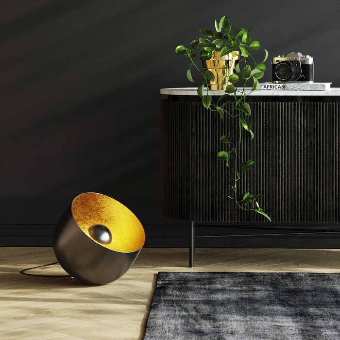 Floor Lamp Apollon Smooth Graphite Ø35cm