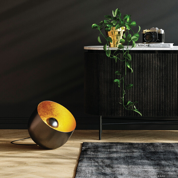 [54282] Floor Lamp Apollon Smooth Graphite Ø35cm - 1