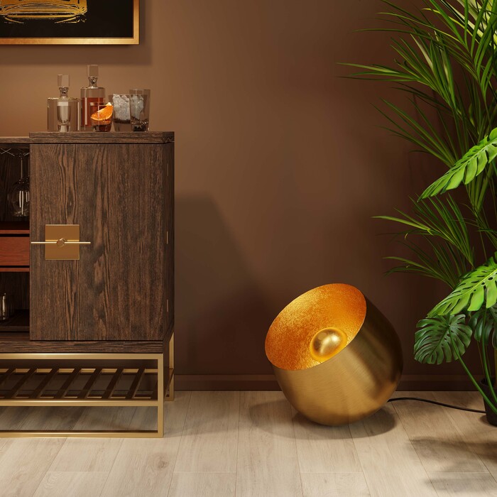 Floor Lamp Apollon Smooth Gold Ø50cm
