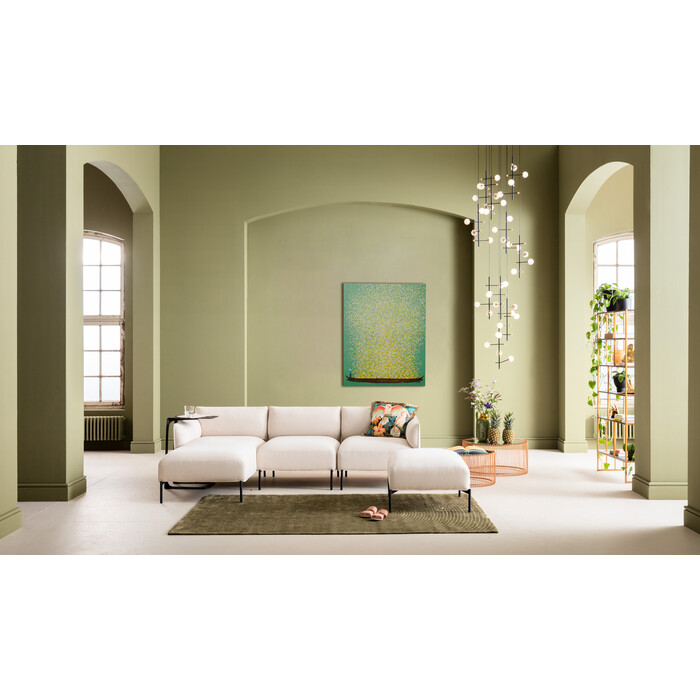 Cuadro lienzo Flower Boat Verde Amarillo 80x100cm