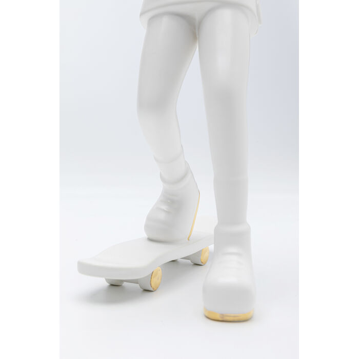 [54370] Figurine décorative Skating Astronaut blanc - 3