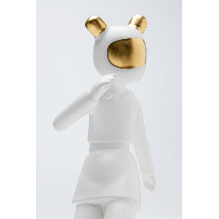 [54370] Figurine décorative Skating Astronaut blanc - 4