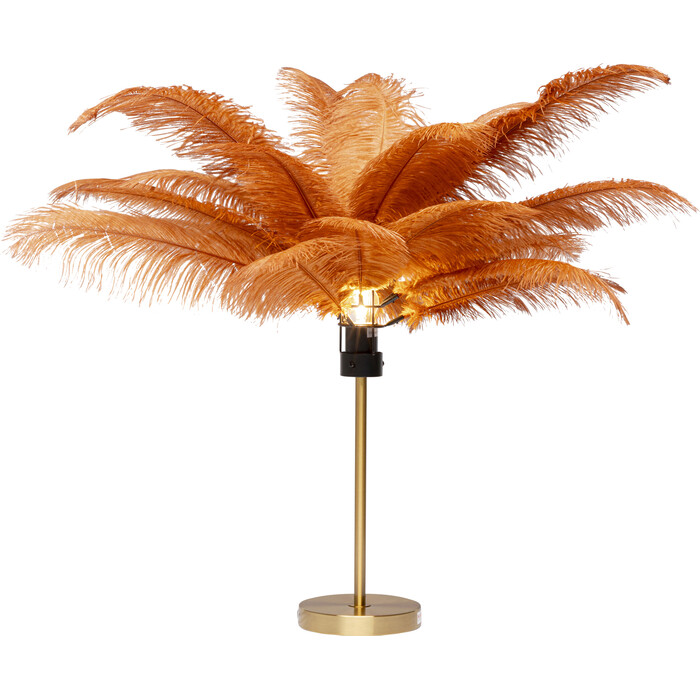 Table Lamp Feather Palm Rusty Red 60cm