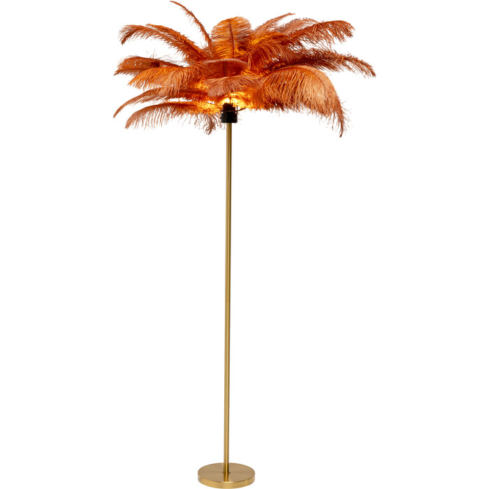 Floor Lamp Feather Palm Rusty Red 165cm