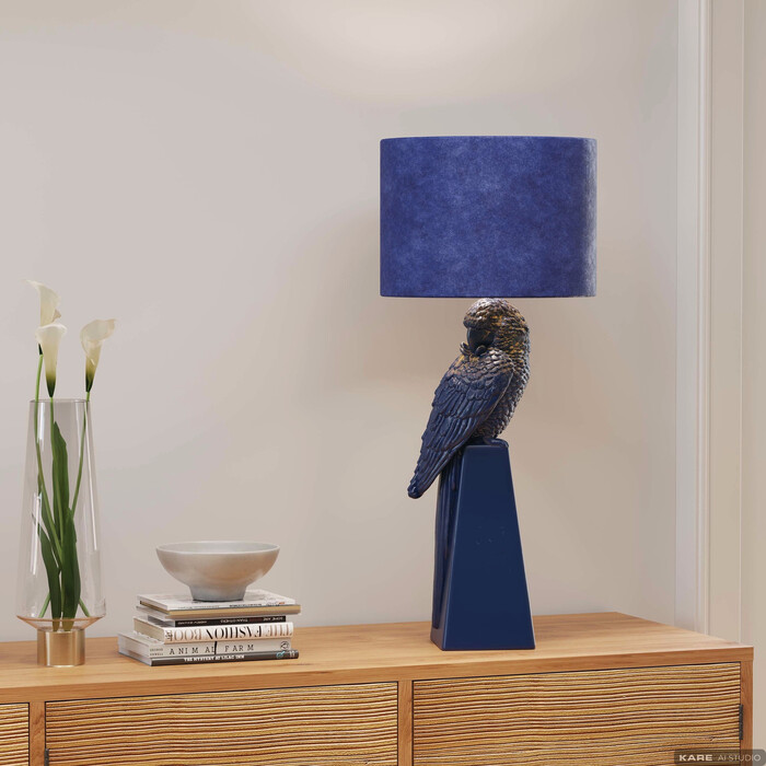 Table Lamp Parrot Blue 84cm