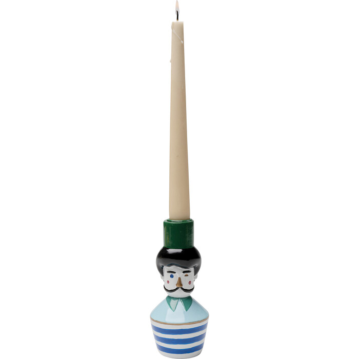 Candle Holder Monsieur Mustache 16cm