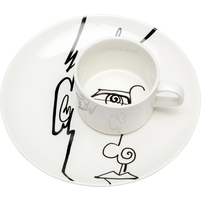 Coffee Cup with saucer Viso Uomo