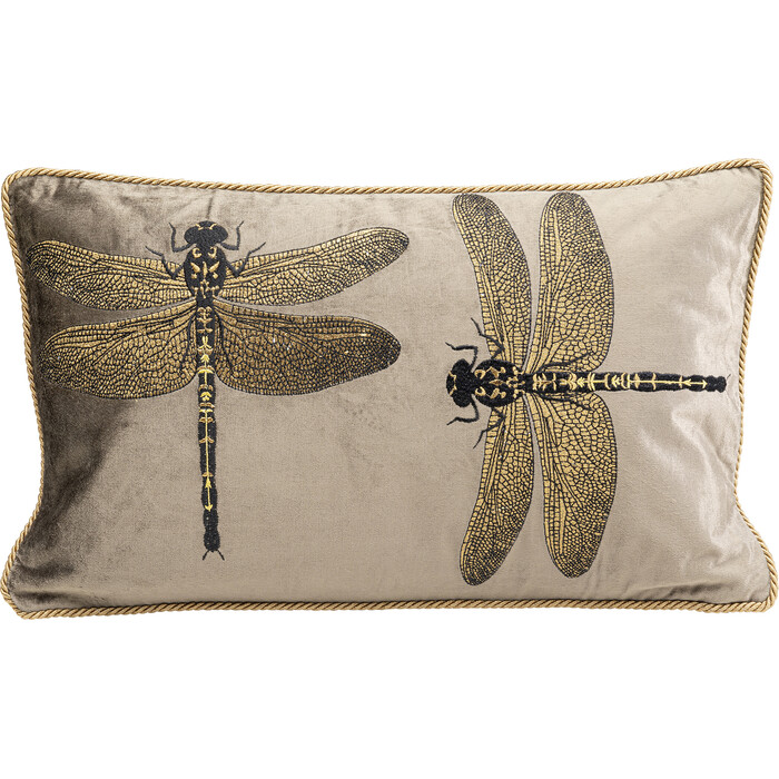 [55240] Coussin Glitter Dragonfly marron 30x50cm