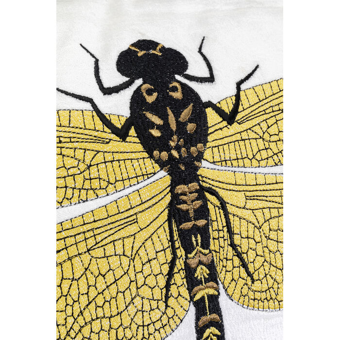 [55241] Coussin Glitter Dragonfly blanc 40x40cm - 3