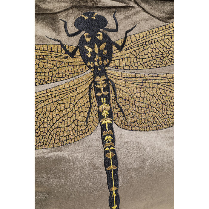 [55242] Cojín Glitter Dragonfly marron 40x40cm - 3