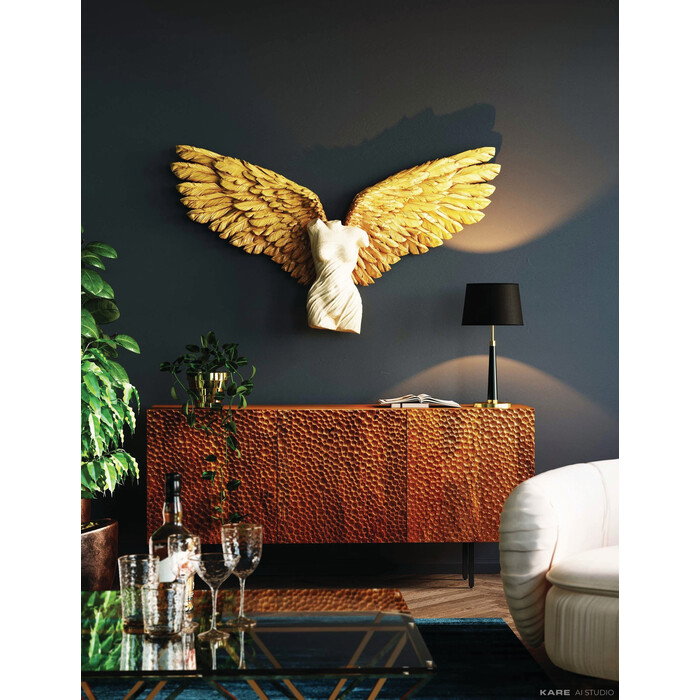 [55253] Wall Object Guardian Angel Female 124x71cm - 2