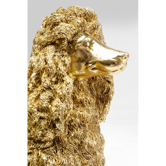 [55292] 裝飾雕像 金色貴賓犬女士 34cm - 4