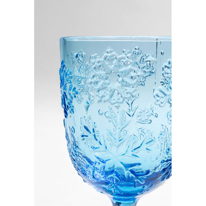 [55650] Verre à vin Ice Flowers bleu - 3