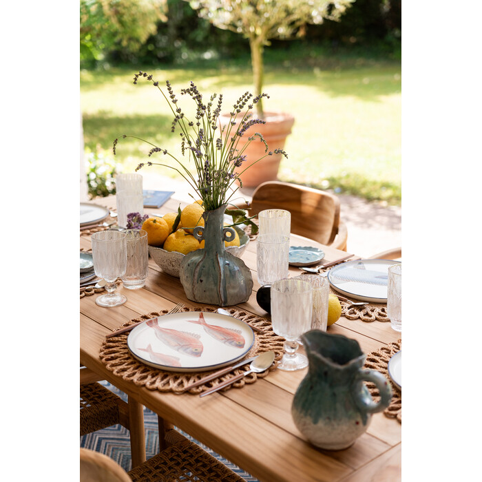 [55888] Plate Poisson Blue Ø27cm Assorted - 2