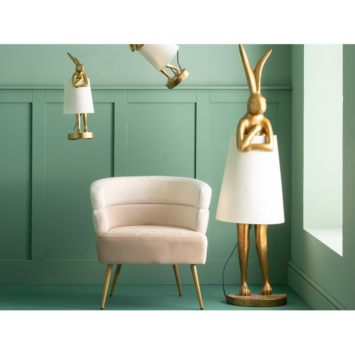Floor  Lamp Animal Rabbit Gold/White 150cm