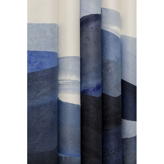 [56238] Tableau encadré Shadow Skyline bleu 160x60cm - 4