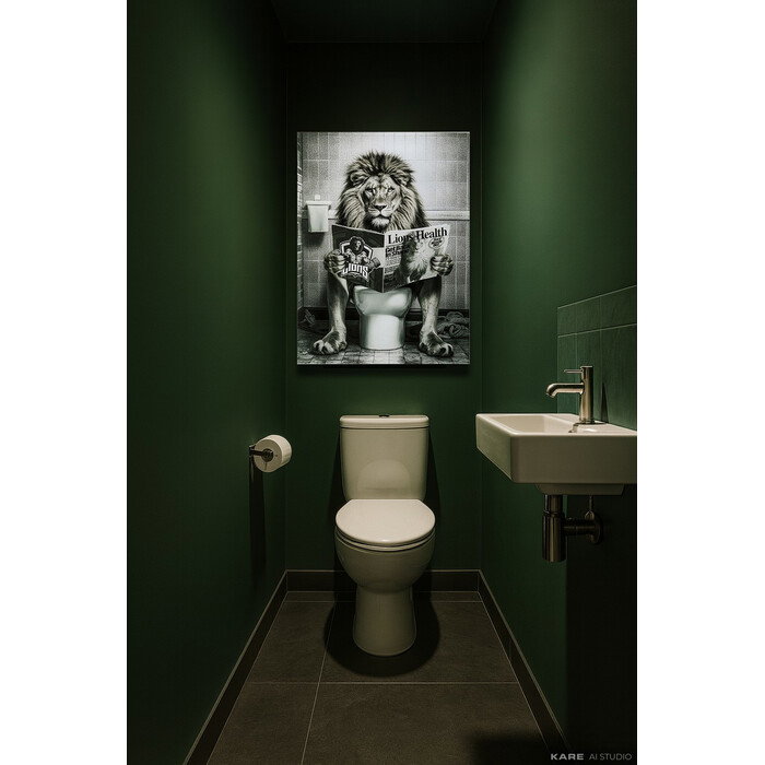 [56273] Glass Picture Bath Lion 60x80cm - 3