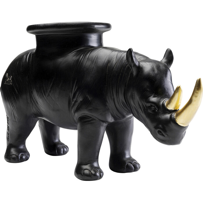 [56274] Deco Figurine Rhino Black 41cm