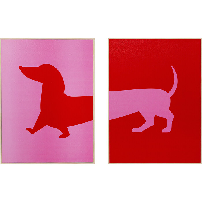 [56303] Tableau encadré Dog Frankie (2/Set)