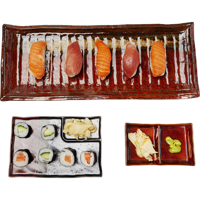 [56393] Serving Plate Ari Rectangular (3/part)