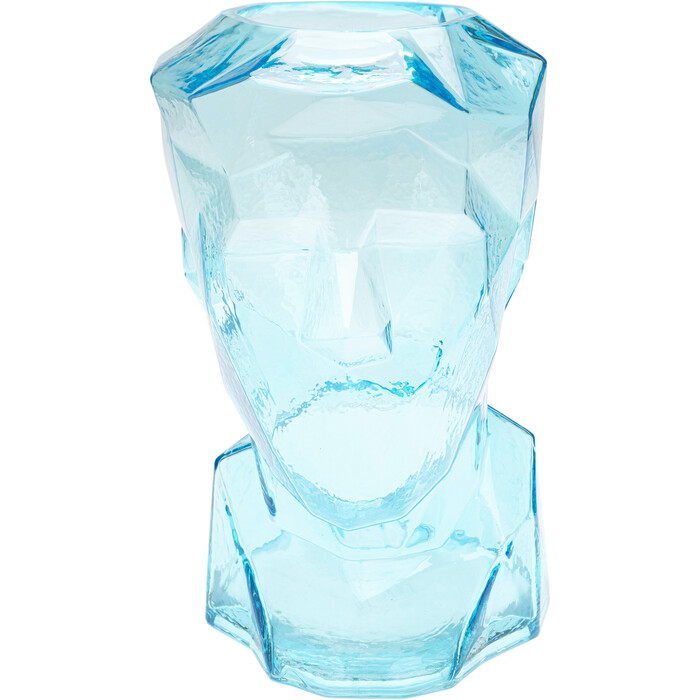 [56404] Vase Prisma Face Light Blue 30cm