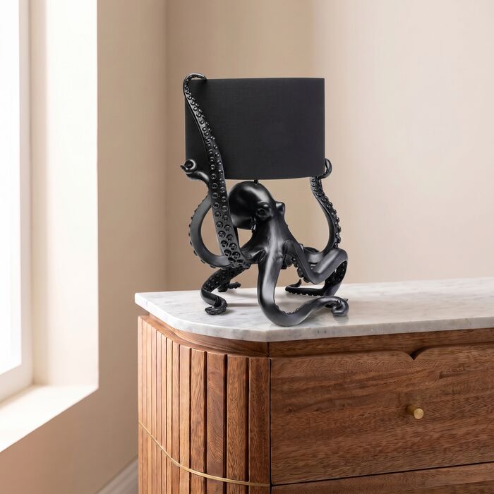 [56408] Lámpara mesa Octopus Negro 48cm - 1