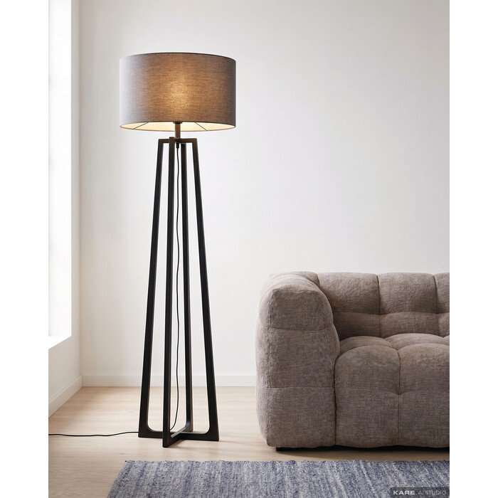 [56409] Floor Lamp Timon Black 160cm - 1