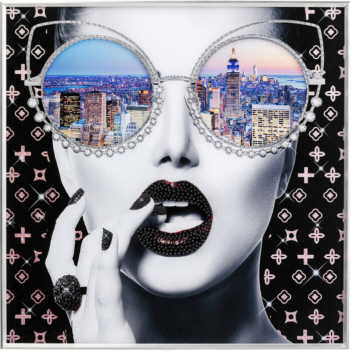 [56414] Framed Picture NY View 80x80cm