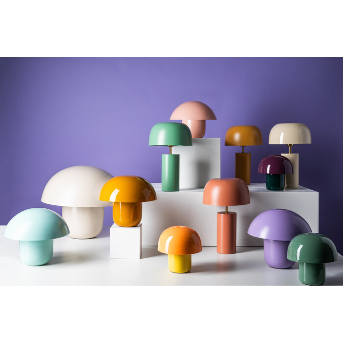 Table Lamp Mushroom Shiny Yellow 27cm