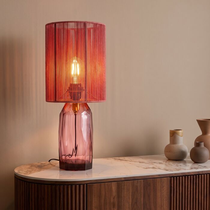 Table Lamp Vecchio Pink 42cm