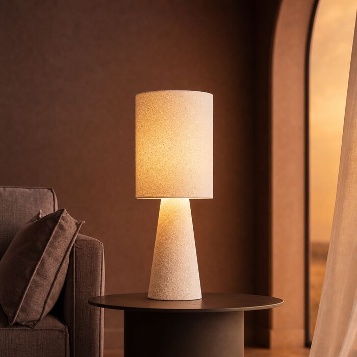Table Lamp Marleen Beige Boucle 60cm