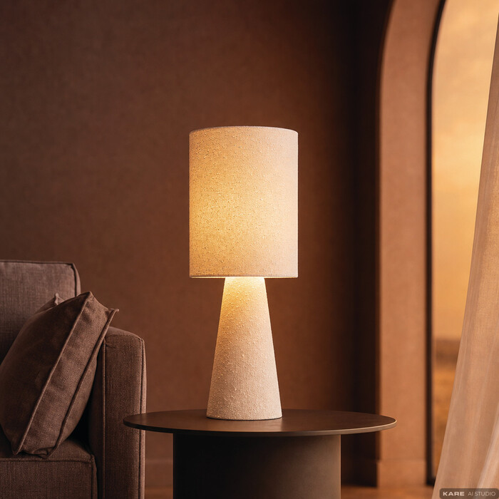 Table Lamp Marleen Beige Boucle 60cm
