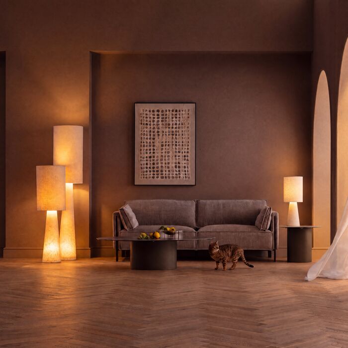 [56481] Table Lamp Marleen Beige Boucle 60cm - 2