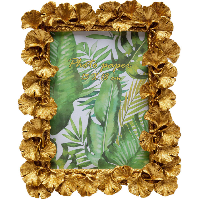 [56503] Picture Frame Ginkgo Leaf Gold 13x18cm