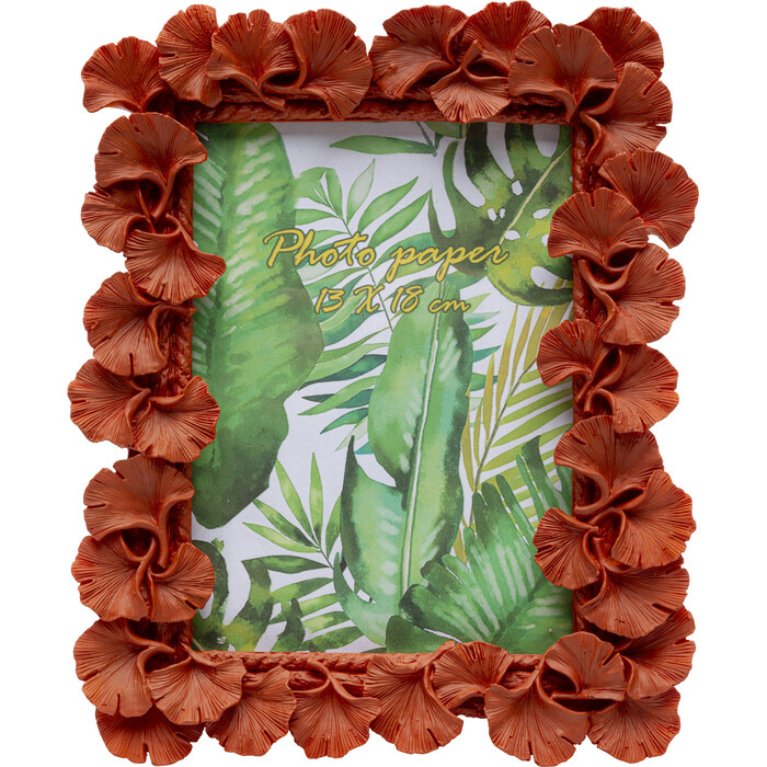 [56504] Cadre photo Ginkgo Leaf orange 13x18cm