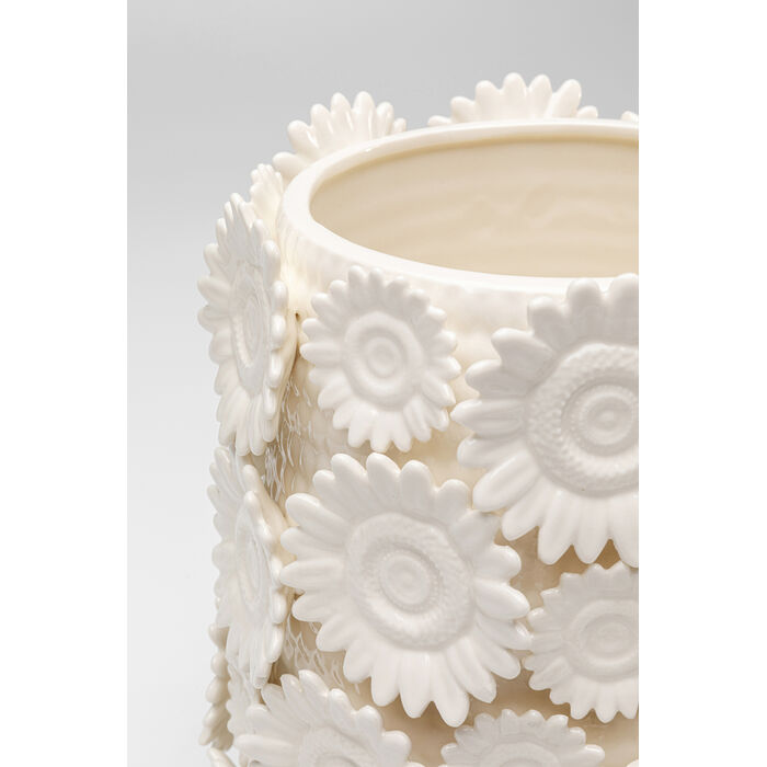 [56563] Jarrón Sunflowers blanco 30cm - 3