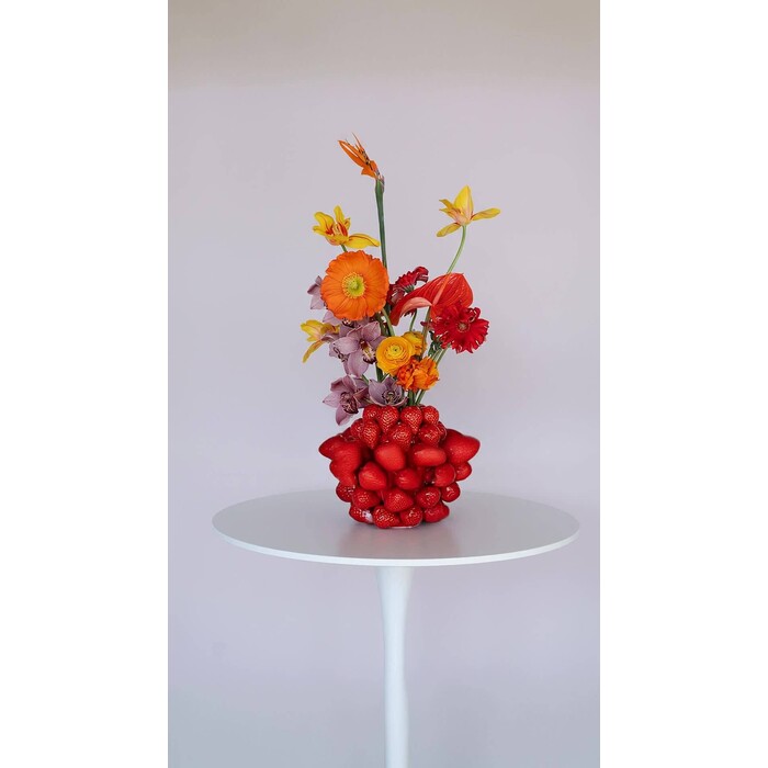 [56564] Vase Strawberries Red 24cm
