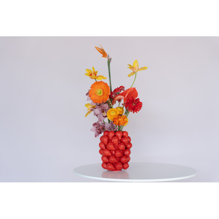 [56564] Vase Strawberries rouge 24cm - 1
