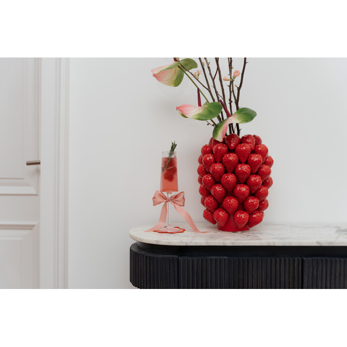 [56564] Vase Strawberries rouge 24cm - 2