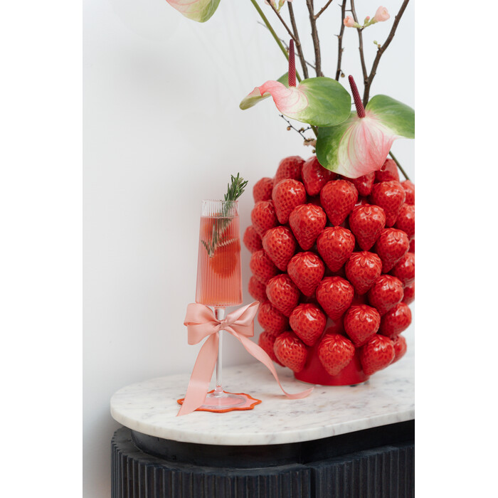 [56565] Vase Strawberries rouge 30cm - 2