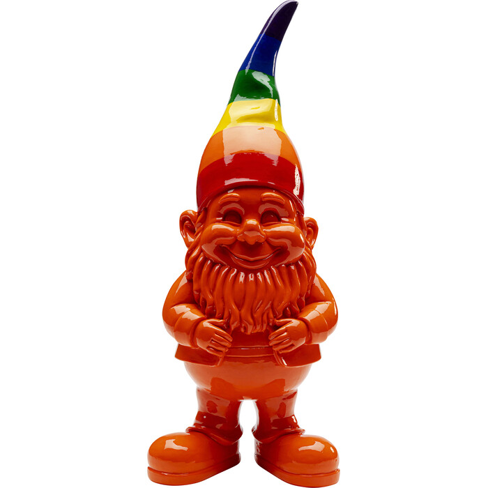 [56623] Deco Figurine Gnome Rainbow Orange 46cm