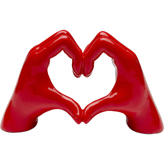 [56649] Deco Object Heart Hands Red 12cm