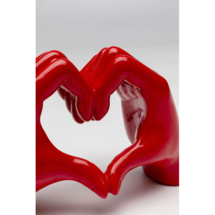 [56649] Deco Object Heart Hands Red 12cm - 3