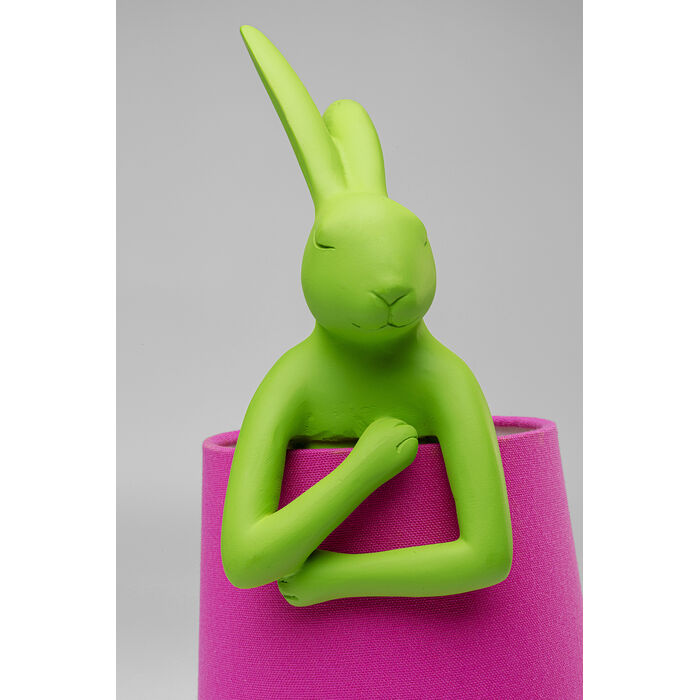 [56660] Lambë Tavoline Kafshë Lepur Green/Pink 50cm - 3