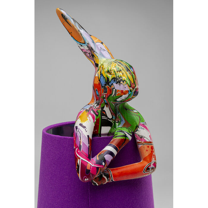 [56662] Lampe à poser Animal Rabbit Graffiti/violet 50cm - 3