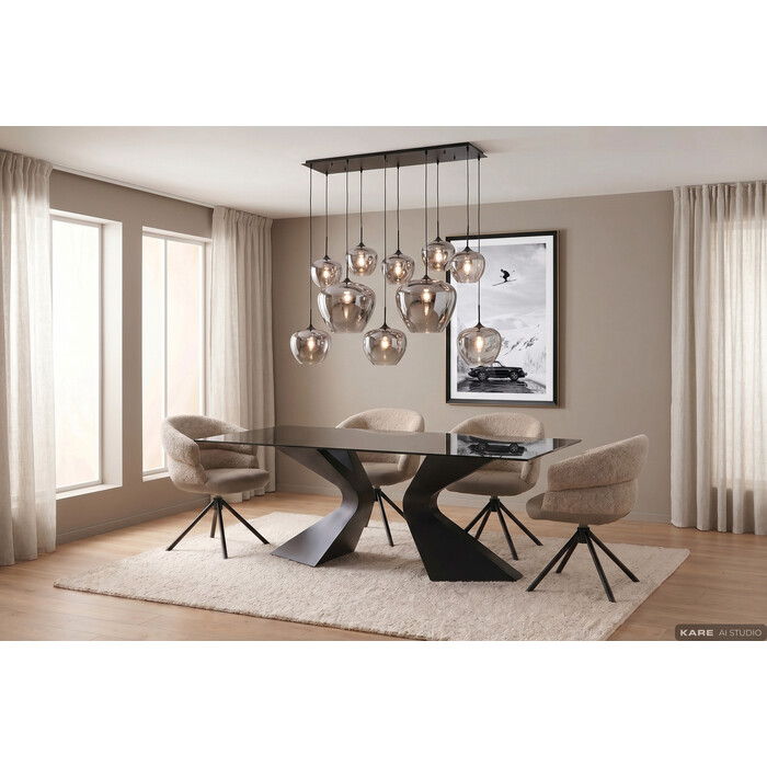 Pendant Lamp Sphere Smoke Ten 160cm