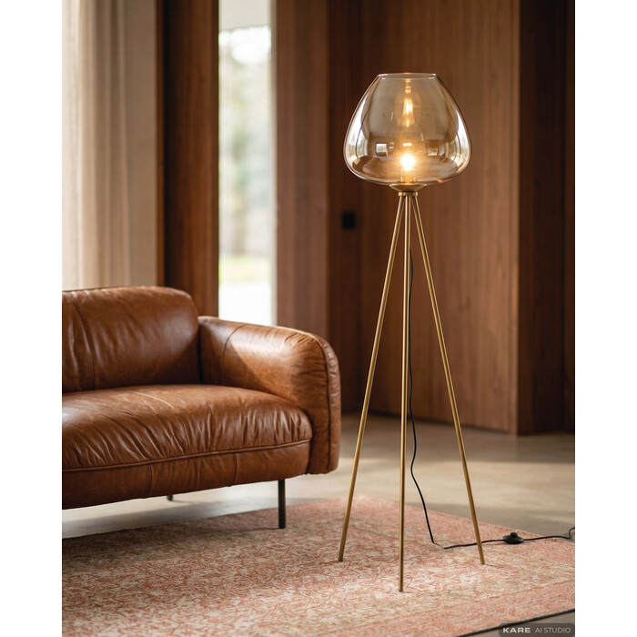 Floor Lamp Sphere Amber 146cm