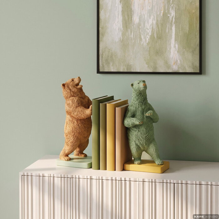 [56763] Bookend Bear Party (2/Set) - 2