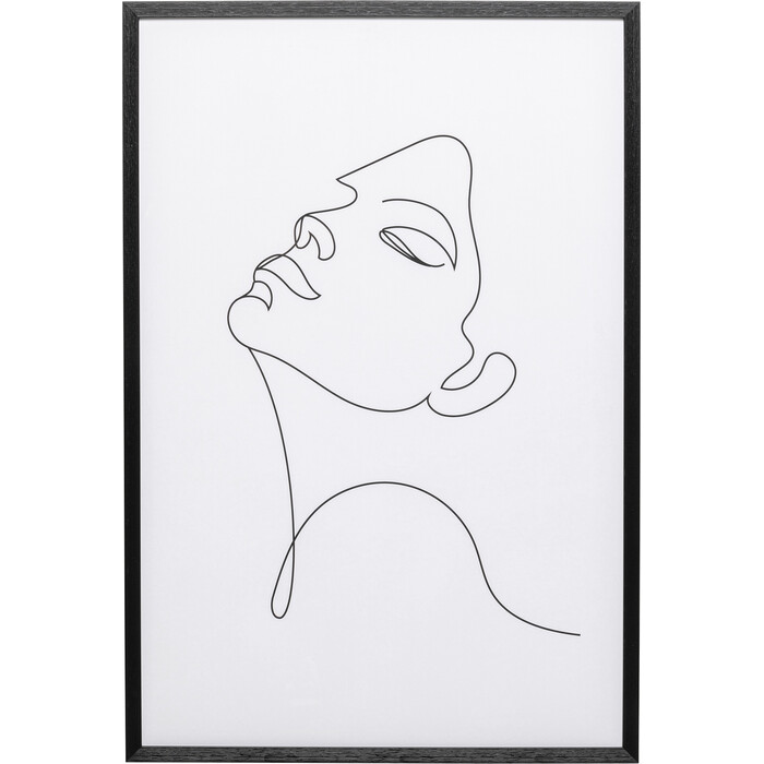 [56769] Tableau encadré Drawing Lady 63x93cm