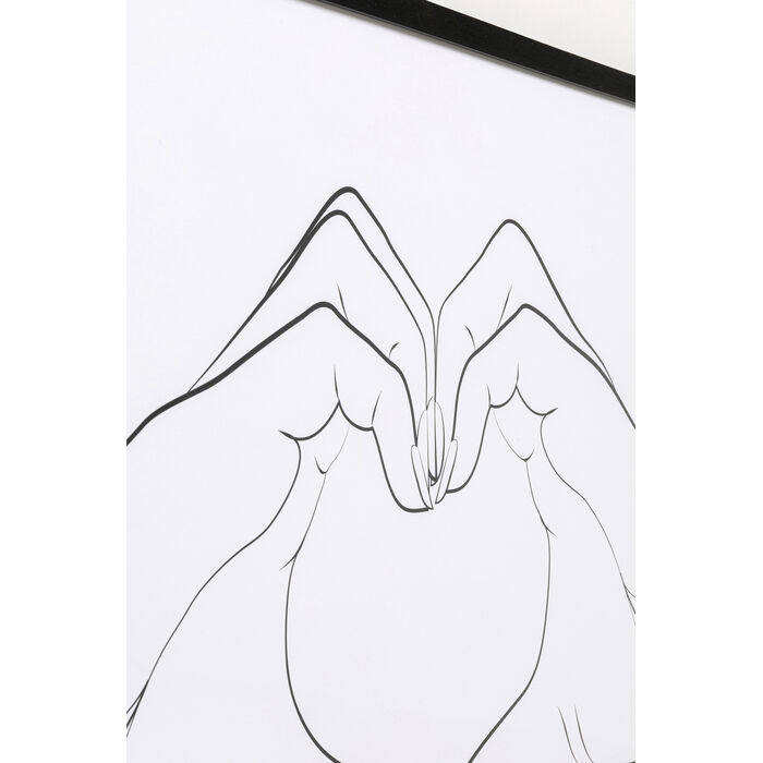 [56770] Tableau encadré Heart Hands 103x73cm - 4